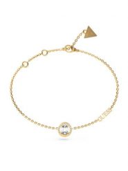 Guess Bransoletka JUBB0465 3JW Złoty. Żółte bransoletki damskie Guess, ze stali. Za 139.99 zł.