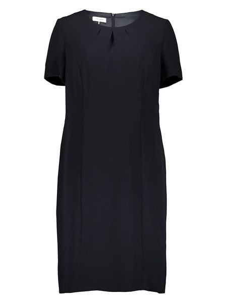 TAIFUN Sukienka w kolorze granatowym rozmiar: 36. Niebieskie sukienki damskie Taifun, bez wzorów, bez kołnierzyka, bez ramiączek, midi. Za 174.84 zł.