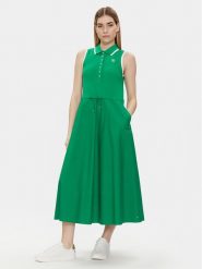 Tommy Hilfiger Sukienka letnia WW0WW41272 Zielony Regular Fit. Zielone sukienki damskie Tommy Hilfiger, na lato, s, bez wzorów, z bawełny, bez kołnierzyka, bez ramiączek. Za 499.99 zł.