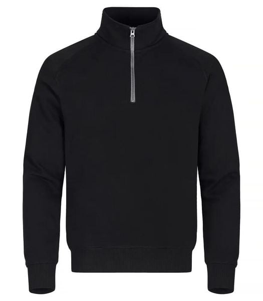 Clique Classic Half Zip bluza ½ zip z ukrytą kieszenią boczną. Czarne bluzy bez kaptura męskie CLIQUE, l, z bawełny. Za 220.20 zł.