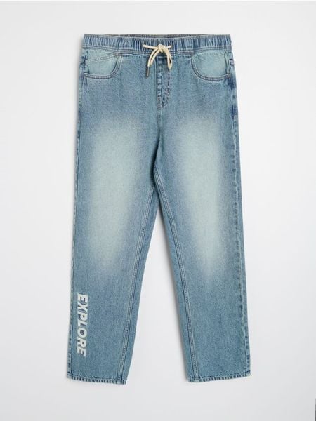 Jeansy jogger - zielony. Zielone jeansy męskie Sinsay. Za 69.99 zł.