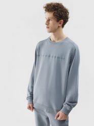 4F Bluza dresowa nierozpinana bez kaptura męska - szara XL. Szare bluzy bez kaptura męskie 4f, m, z bawełny. W wyprzedaży za 79.99 zł.