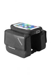 Torba rowerowa Combocase. Czarne torby męskie na ramię ROCKBROS, bez wzorów, z materiału, na ramię. Za 64.99 zł.
