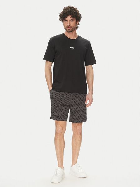 BOSS Piżama Relax 50540613 Czarny Regular Fit. Czarne piżamy męskie Boss, m, bez wzorów, z bawełny, bez ramiączek. Za 309.99 zł.