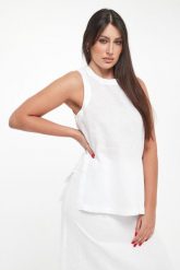 Top damski lniany Sia ECOALF. Topy damskie Ecoalf, xl, bez wzorów, ze lnu, bez kołnierzyka. Za 349.00 zł.