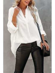 Milan Kiss Bluzka w kolorze białym rozmiar: M. Białe bluzki damskie Milan Kiss, m, bez wzorów, bez kołnierzyka, bez ramiączek. Za 166.49 zł.