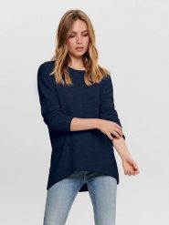 ONLY Sweter w kolorze granatowym rozmiar: M. Niebieskie swetry klasyczne damskie Only, m, ze splotem, bez kołnierzyka. Za 92.21 zł.