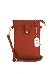 Anna Morellini Skórzana torebka "Erica" w kolorze czerwonym na telefon - 14 x 21 x 1 cm rozmiar: onesize. Czerwone torebki klasyczne damskie Anna Morellini, bez wzorów, z materiału, bez dodatków. Za 173.99 zł.