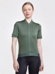 Craft Koszulka kolarska "CORE Essence" w kolorze khaki rozmiar: XL. Brązowe bluzki sportowe damskie Craft, xl, bez kołnierzyka, bez ramiączek. Za 110.04 zł.