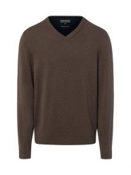 Finshley & Harding sweter z dzianiny z dodatkiem kaszmiru Mężczyźni Bawełna brązowy, XXL. Brązowe swetry męskie Finshley & Harding, m, bez wzorów, z bawełny, bez kołnierzyka. Za 299.95 zł.