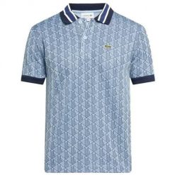 Koszulka sportowa męska Lacoste DH141700I8K. Niebieskie t-shirty sportowe męskie Lacoste, l, z bawełny, bez ramiączek, tenisowe. Za 725.00 zł.