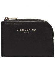LIEBESKIND BERLIN Skórzany portfel "Lena" w kolorze czarnym - 11,5 x 8 x 1 cm rozmiar: onesize. Czarne portfele damskie LIEBESKIND BERLIN, bez wzorów, ze lnu. Za 140.53 zł.
