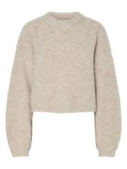 Pieces Sweter w kolorze beżowym rozmiar: M. Brązowe swetry klasyczne damskie Pieces, m, bez kołnierzyka. Za 135.49 zł.