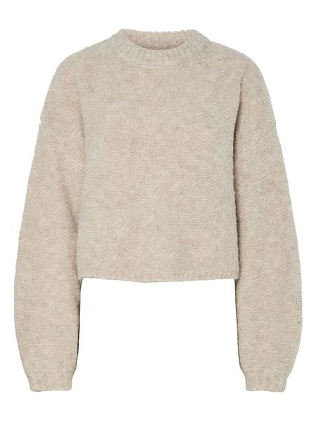 Pieces Sweter w kolorze beżowym rozmiar: M. Brązowe swetry klasyczne damskie Pieces, m, bez kołnierzyka. Za 122.09 zł.