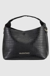 VALENTINO Mała czarna torebka Wool. Czarne torebki klasyczne damskie Valentino by Mario Valentino, bez wzorów, z materiału, małe, bez dodatków. W wyprzedaży za 399.99 zł.