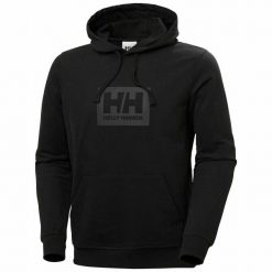 Bluza dresowa męska Helly Hansen Box Hoodie. Czarne bluzy bez kaptura męskie Helly Hansen, m, z dresówki. Za 362.30 zł.