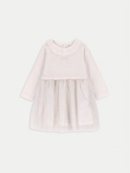 Coccodrillo Sukienka dzianinowa ZC4129402EBG Écru Regular Fit. Sukienki dziewczęce COCCODRILLO, bez wzorów, z bawełny, bez ramiączek. Za 79.99 zł.