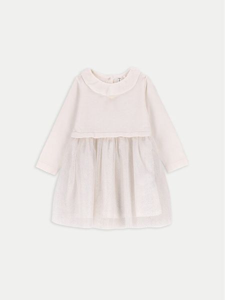 Coccodrillo Sukienka dzianinowa ZC4129402EBG Écru Regular Fit. Sukienki dziewczęce COCCODRILLO, bez wzorów, z dzianiny, bez ramiączek. Za 79.99 zł.