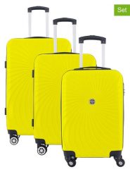 Geographical Norway 3-częściowy zestaw "Sunlighteo" w kolorze żółtym rozmiar: onesize. Żółte walizki Geographical Norway, bez wzorów, z materiału. Za 347.99 zł.