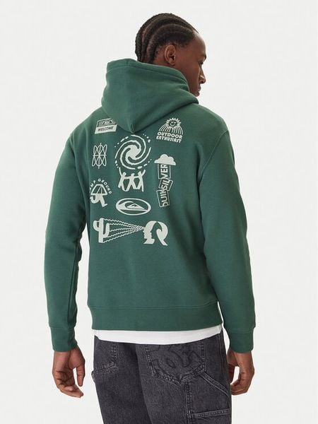Quiksilver Bluza Salt Water Graphic EQYFT05126 Zielony Comfort Fit. Zielone bluzy bez kaptura męskie Quiksilver, m, z bawełny. Za 319.99 zł.
