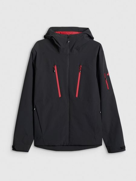 4F Kurtka przejściowa membrana 8000 męska - czarna 3XL. Czarne kurtki męskie 4f, l, bez wzorów, z materiału, bez kaptura. Za 499.99 zł.