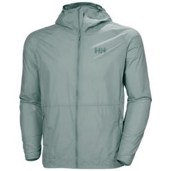 Kurtka wodoodporna Helly Hansen Roam Wind. Zielone kurtki męskie Helly Hansen, na lato, l, z aplikacjami, z materiału, klasyczne, bez kaptura. Za 421.00 zł.
