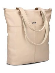 Zwei Torebka "M145" w kolorze beżowym - 35 x 37 x 15 cm rozmiar: onesize. Brązowe shopper bag damskie Zwei, bez wzorów, z materiału, na ramię, bez dodatków. Za 179.64 zł.