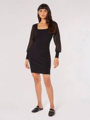 Apricot Sukienka w kolorze czarnym rozmiar: XL. Czarne sukienki damskie Apricot, xl, bez wzorów, bez kołnierzyka, bez ramiączek, mini. Za 118.56 zł.