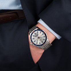 Zegarek męski bransoleta duży solidny z datownikiem marines premium Beltimore BT03. Szare zegarki męskie . Za 147.99 zł.