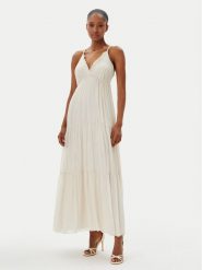 Haveone Sukienka letnia AFF-N011 Écru Loose Fit. Sukienki damskie Haveone, na lato, xl, bez wzorów, z jedwabiu, bez kołnierzyka, bez ramiączek. Za 479.99 zł.