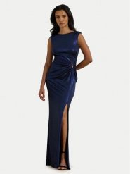 LAUREN RALPH LAUREN Sukienka wieczorowa 253P04060002 Granatowy Slim Fit. Niebieskie sukienki damskie Lauren Ralph Lauren, bez wzorów, z syntetyku, wizytowe, bez kołnierzyka, bez ramiączek. Za 1,739.00 zł.
