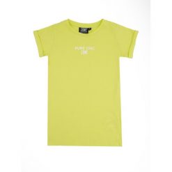 Koszulka z bawełna na co dzień na siłownię. Zielone bluzki damskie LEONE 1947 APPAREL, bez wzorów, z bawełny, bez kołnierzyka. W wyprzedaży za 56.94 zł.