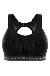 Biustonosz treningowy Shock Absorber Ultimate Run Bra Padded black U10057. Czarne biustonosze CHAMPION, bez wzorów, z materiału. Za 239.99 zł.