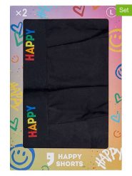 Happy Shorts Bokserki (2 pary) w kolorze czarnym rozmiar: L. Czarne bokserki męskie Happy Shorts, bez wzorów. Za 33.95 zł.