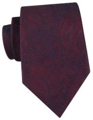 Intensywnie Bordowy Krawat w Delikatny Wzór - Chattier. Czerwone krawaty i muchy męskie Chattier, bez wzorów, z tkaniny, eleganckie. Za 55.00 zł.