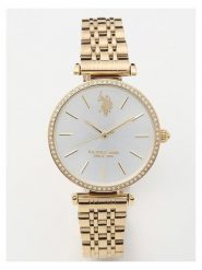 U.S. Polo Assn. Zegarek kwarcowy w kolorze złotym rozmiar: onesize. Żółte, analogowe zegarki damskie U.S. Polo Assn., ze stali. Za 252.99 zł.