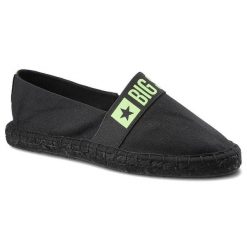 Espadryle damskie Big Star, z jutową podeszwą i elastycznym paskiem, czarne, HH274473. Czarne espadryle damskie Big Star, bez wzorów, bez obcasa. Za 89.99 zł.