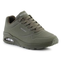 Buty Skechers Uno Stand On Air 52458-DKGR zielone. Zielone buty sportowe na co dzień męskie z materiału, bez zapięcia. Za 544.84 zł.