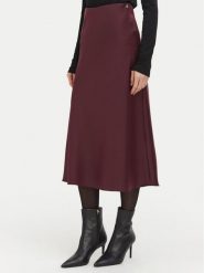 Guess Spódnica midi W6BD25 W4250 Bordowy Regular Fit. Czerwone spódniczki damskie Guess, xxl, z aplikacjami, z syntetyku, midi. Za 434.99 zł.