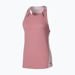 Koszulka do biegania damska Mizuno Active DryAeroFlow Tank Top. Czerwone t-shirty damskie Mizuno, m, bez wzorów, z materiału, bez kołnierzyka. Za 209.99 zł.