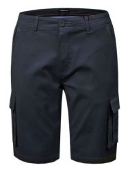 Krótkie Spodenki Męskie, Szorty - PAKO JEANS - Granat - Boczne Kieszenie (Cargo). Szorty męskie Pako Jeans, z bawełny, bez kołnierzyka. Za 209.00 zł.