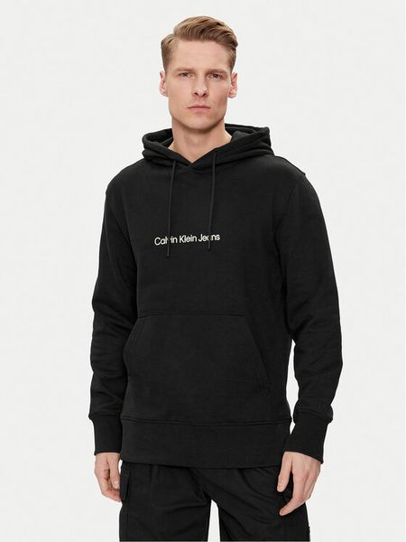 Calvin Klein Jeans Bluza Frequency Logo J30J325353 Czarny Regular Fit. Czarne bluzy bez kaptura męskie Calvin Klein Jeans, m, z bawełny. Za 279.99 zł.
