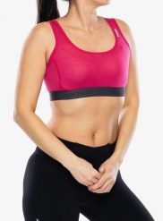 Biustonosz termoaktywny Sensor Merino Active Bra. Czerwone biustonosze Sensor, bez wzorów, z materiału. Za 138.59 zł.