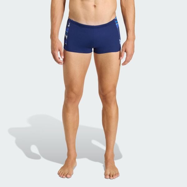 BOKSERKI DO PŁYWANIA RIPSTREAM TEAM GRAPHIC. Niebieskie kąpielówki męskie Adidas, m, bez wzorów, z materiału, na fitness i siłownię. Za 152.15 zł.