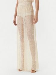 PINKO Spodnie palazzo 105009 A2EX Beżowy Regular Fit. Brązowe spodnie materiałowe damskie Pinko, bez wzorów, z materiału. Za 549.99 zł.
