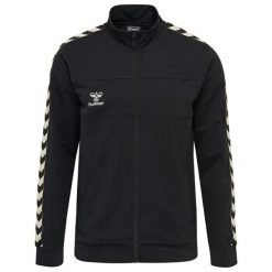 Bluza Hummel zip Lmove Classic. Czarne bluzy bez kaptura męskie HUMMEL, bez wzorów, sportowe, bez kołnierzyka, bez ramiączek. W wyprzedaży za 246.70 zł.