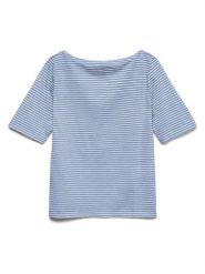 Vero Moda Koszulka w kolorze błękitno-białym rozmiar: XS. Niebieskie bluzki damskie Vero Moda, xs, bez wzorów, bez kołnierzyka. Za 44.30 zł.