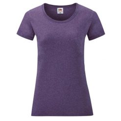Koszulka Damska Valueweight. Fioletowe bluzki damskie Fruit of the Loom, l, bez wzorów, sportowe, bez kołnierzyka, bez ramiączek. Za 35.99 zł.
