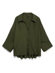 Vero Moda Bluzka w kolorze khaki rozmiar: M. Brązowe bluzki damskie Vero Moda, m, bez wzorów, bez kołnierzyka, bez ramiączek. Za 149.95 zł.