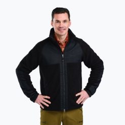 Kurtka męska Pinewood Pile Fleece. Czarne kurtki męskie Pinewood, m, bez wzorów, sportowe, bez kaptura. Za 399.99 zł.